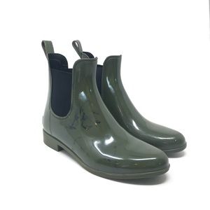 J. Crew Olive Green Waterproof Rain Booties